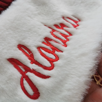 Personalized knitted wool Christmas socks