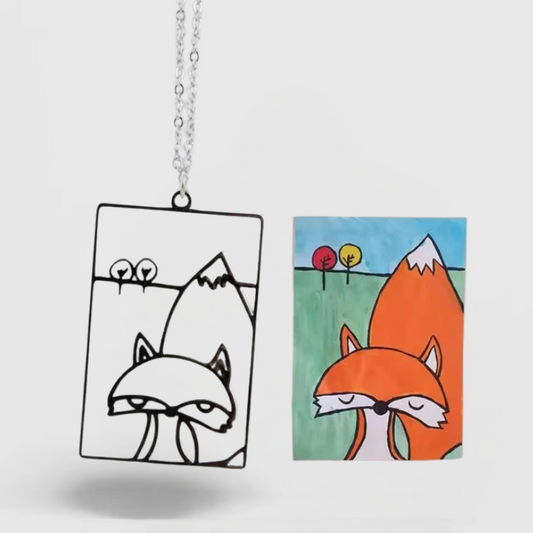 Customized Children's Drawing Necklace