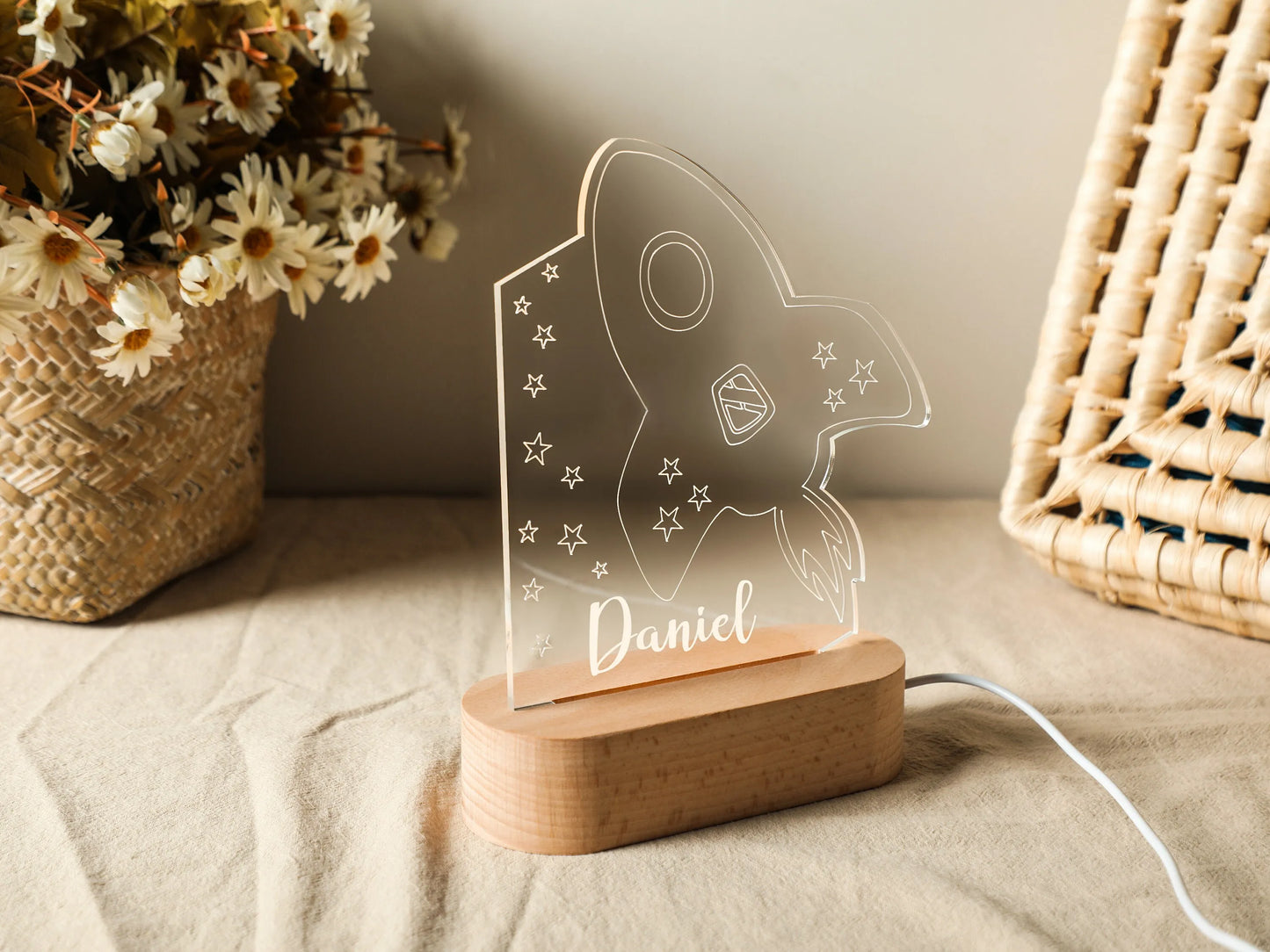 Personalized Children Name USB Nursery Night Light