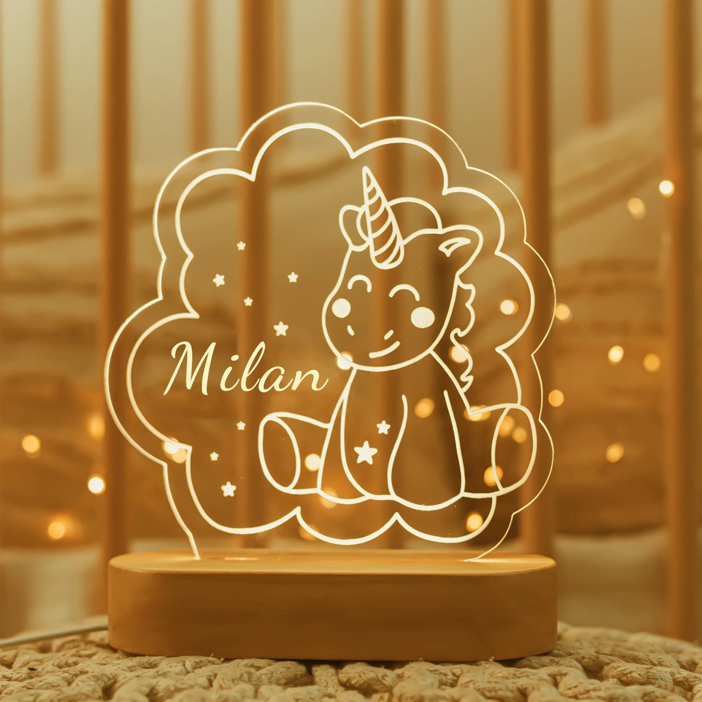 Personalized Children Name USB Nursery Night Light