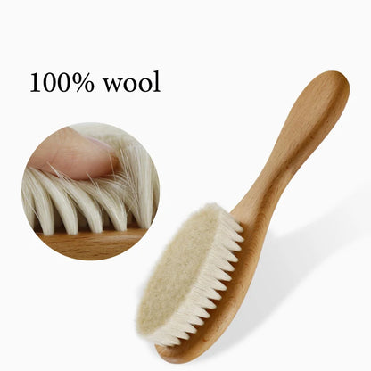 Customized Wool Baby Hair Brush&Natural Wooden Comb