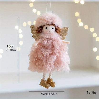 Cute pink ballet mouse New Year and Christmas pendant decoration