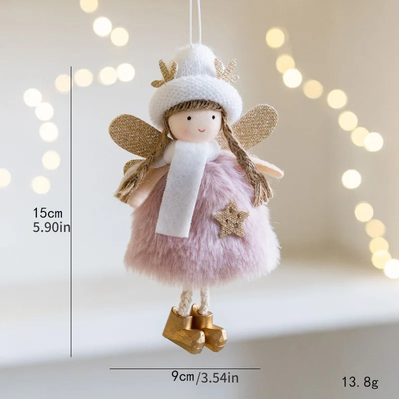 Cute pink ballet mouse New Year and Christmas pendant decoration