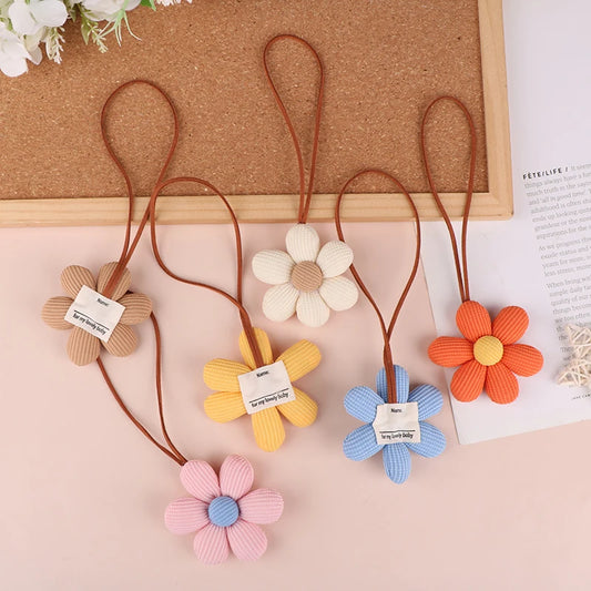 Anti-lost Fabric Flower Name Sticker Pendant