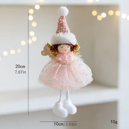 Cute pink ballet mouse New Year and Christmas pendant decoration