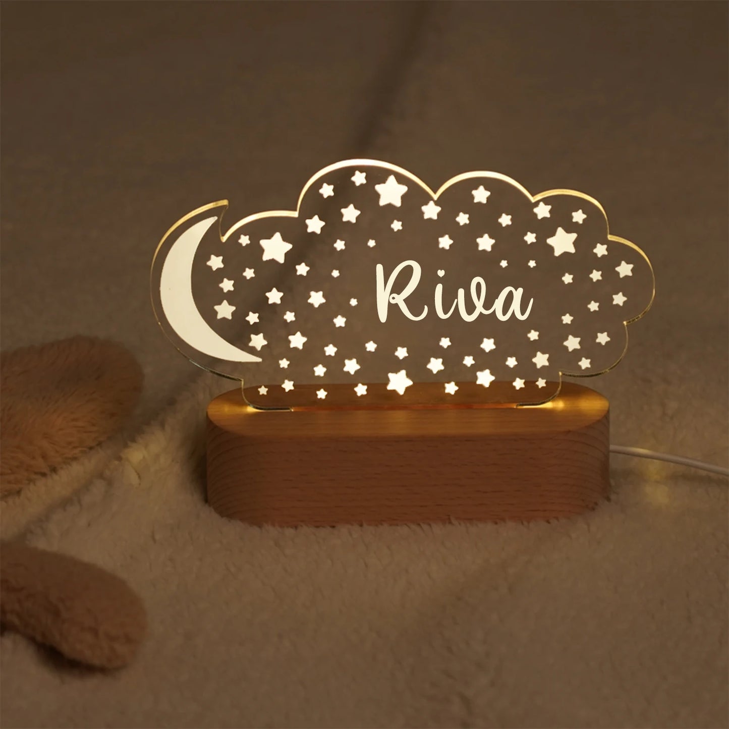 Personalized Children Name USB Nursery Night Light