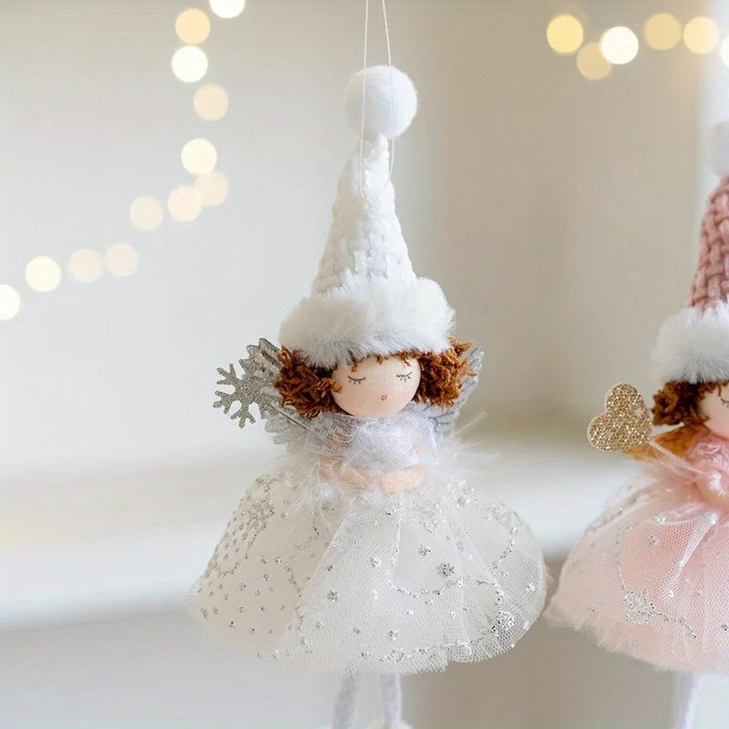 Cute pink ballet mouse New Year and Christmas pendant decoration