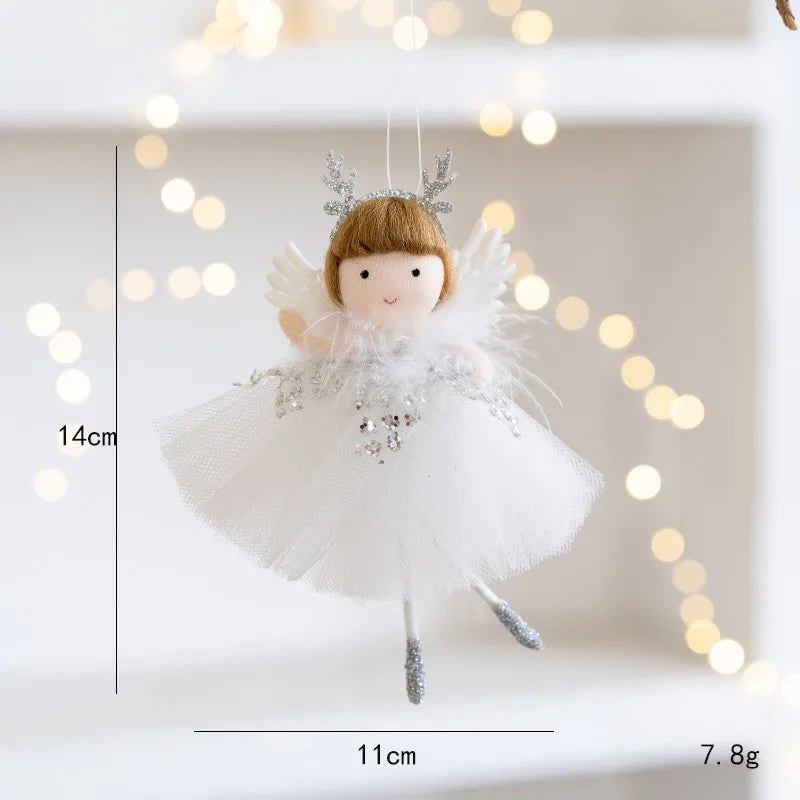 Cute pink ballet mouse New Year and Christmas pendant decoration