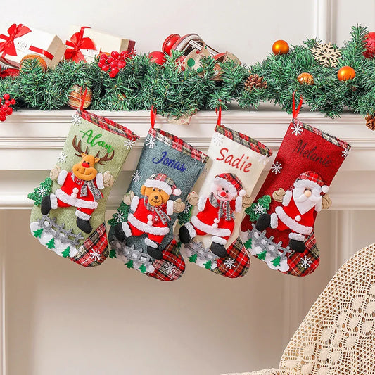 Name-Personalized Hand Sewing Christmas Stockings