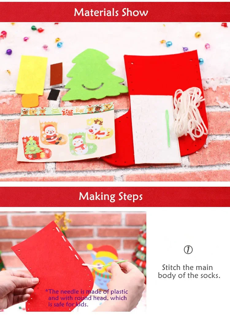 DIY Christmas Decoration Sock Materials Kits