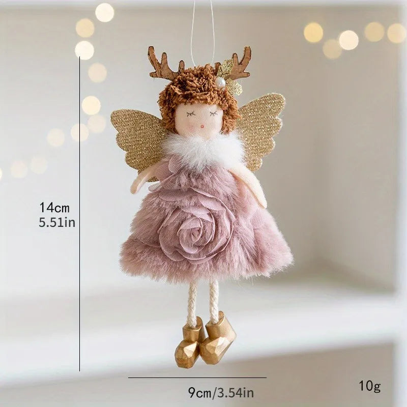 Cute pink ballet mouse New Year and Christmas pendant decoration