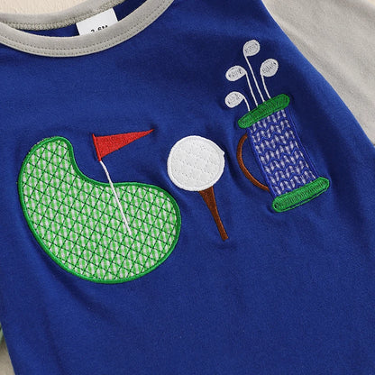 New Born Infant Golf Outfit Golf Hat Set