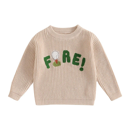 Fore Letter Baby Golf Sweater